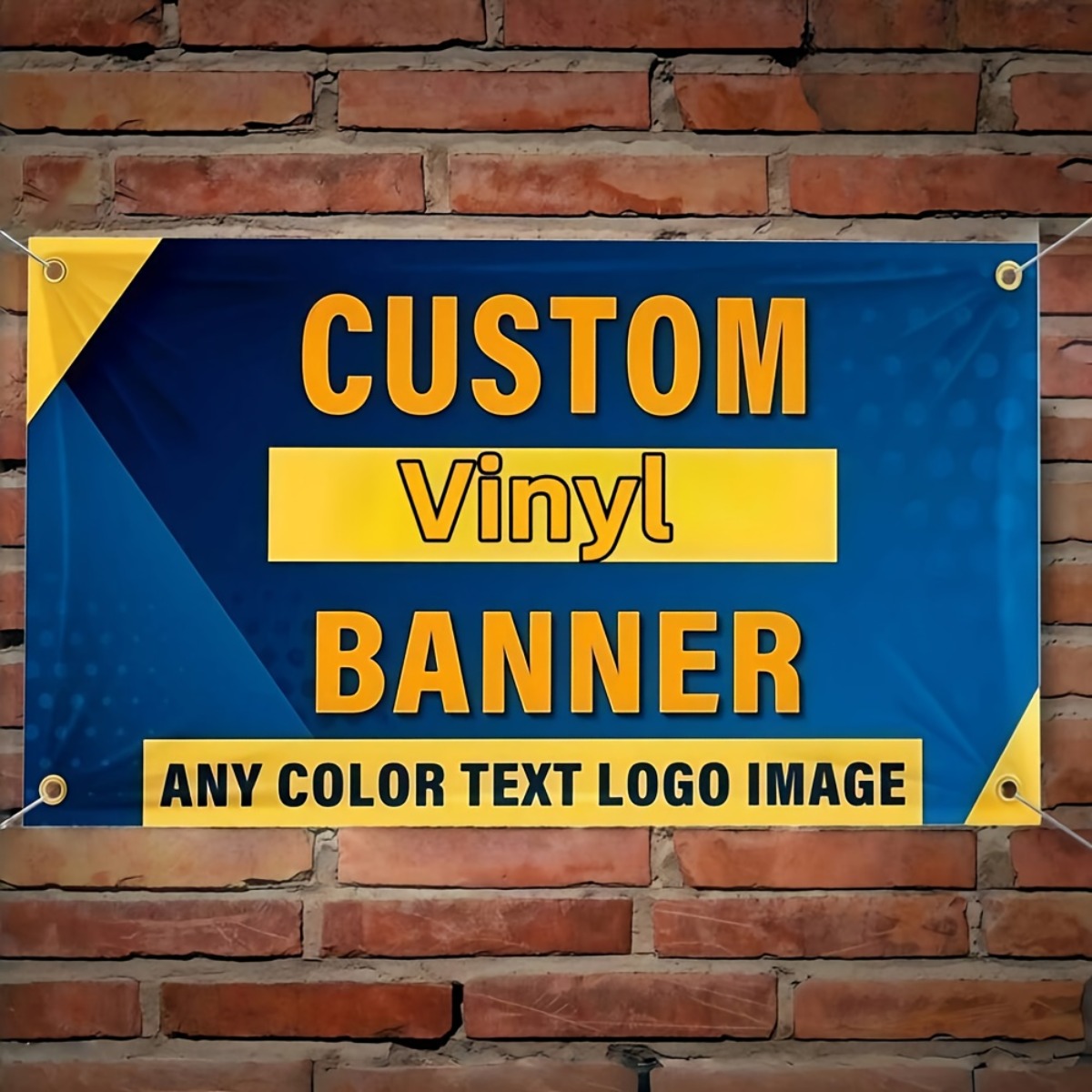 Commercial Banner Printing - Custom Vinyl Banner Personalized Text Logo