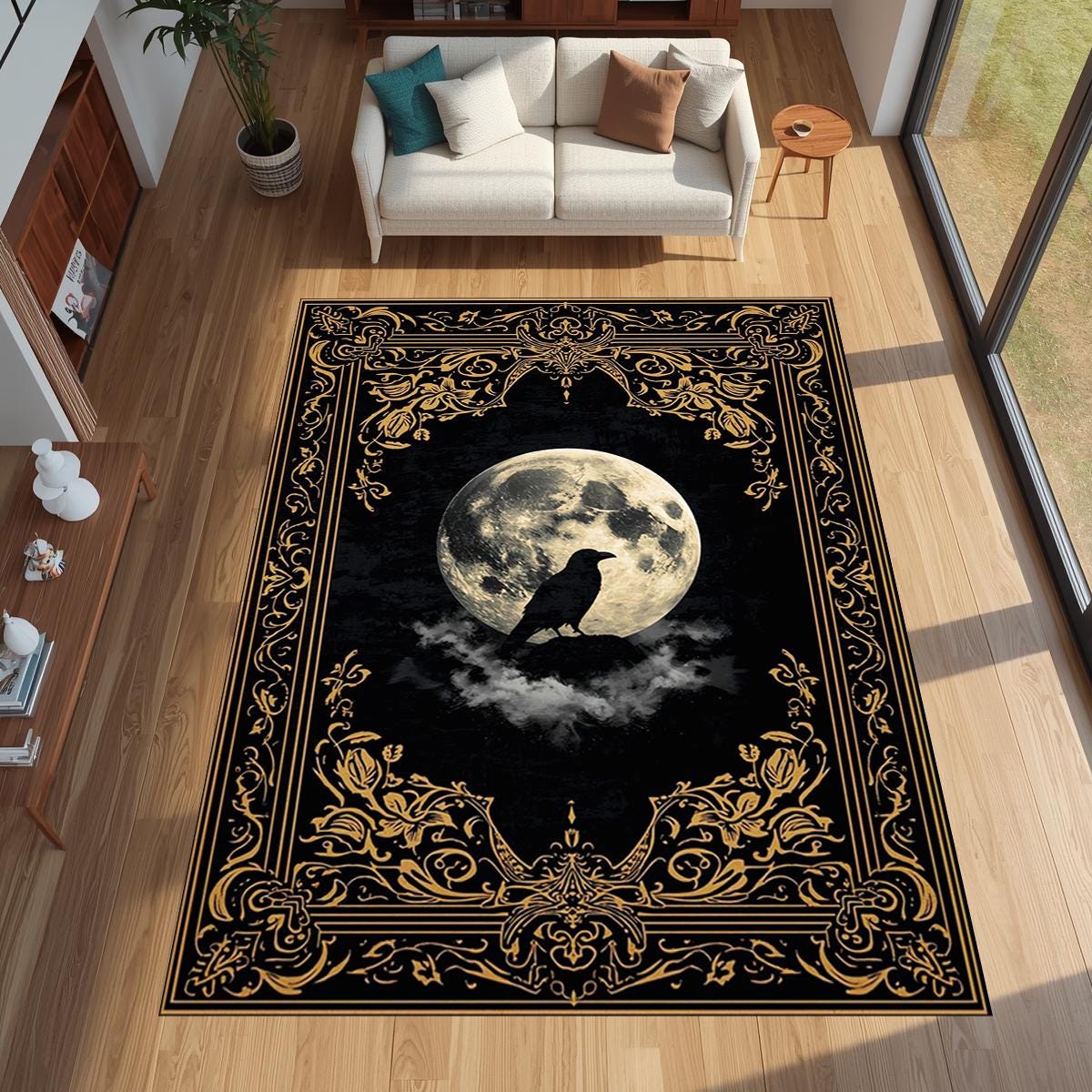 Gothic Golden Raven Full Moon  - Commercial Printing Machine review and price