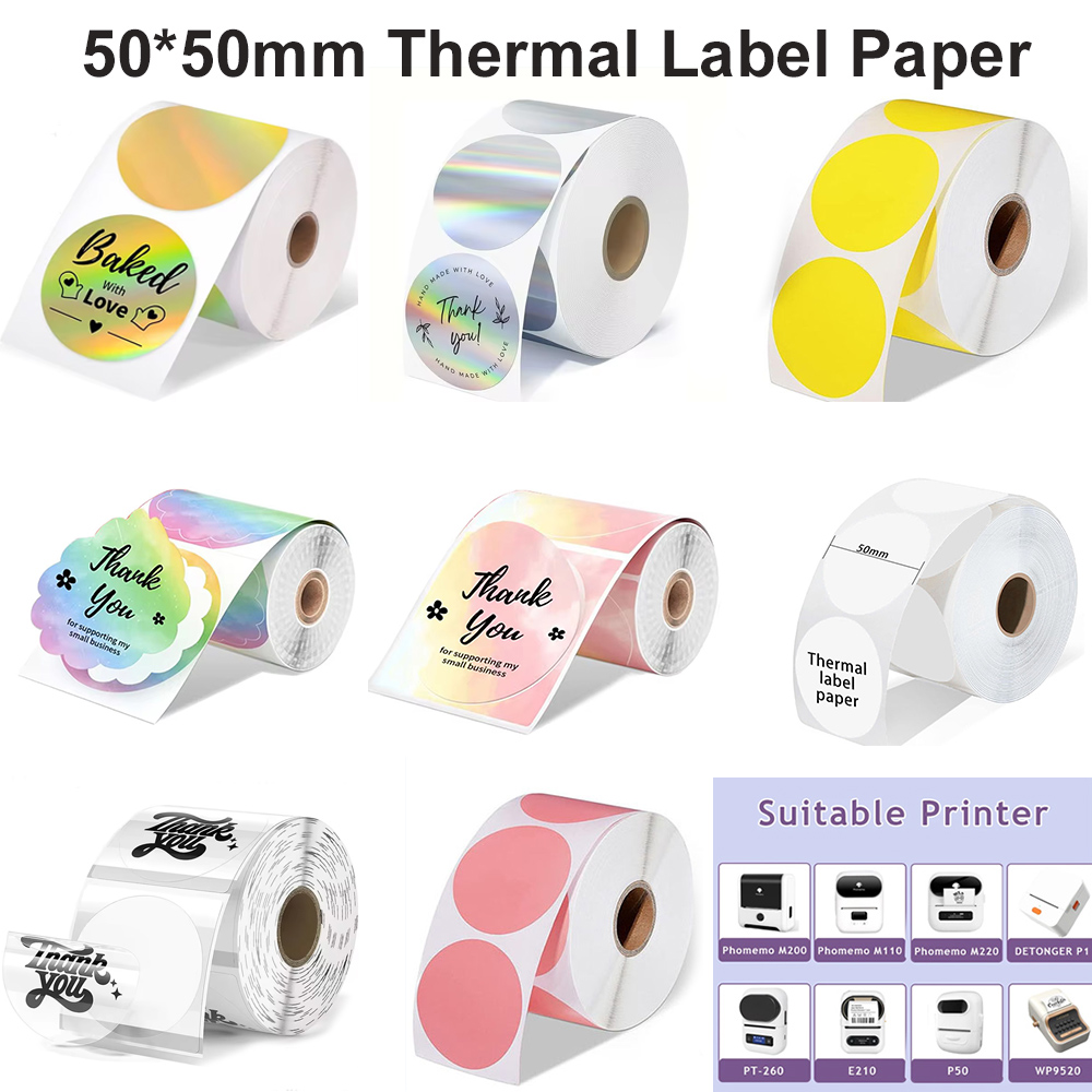1Roll Round Circle Thermal Pap - Commercial Printing Machine review and price